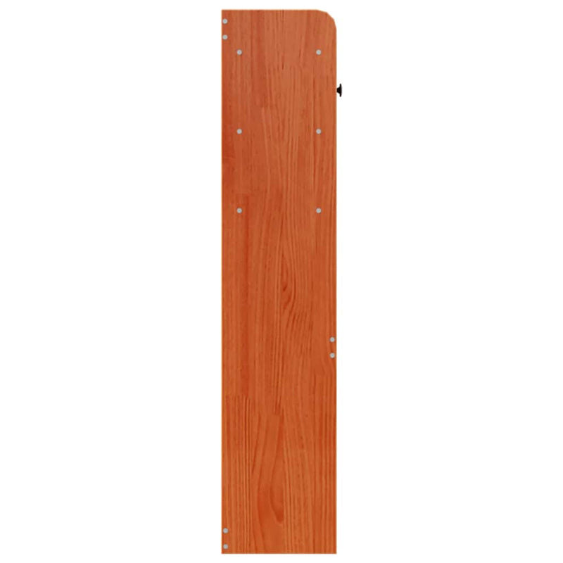 Tăblie de pat cu depozitare maro ceruit, 160 cm, lemn masiv pin