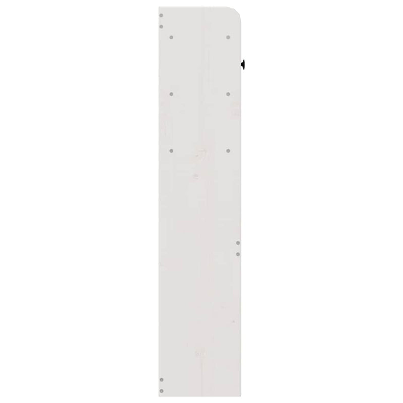 Tăblie de pat cu depozitare alb 140 cm lemn masiv de pin