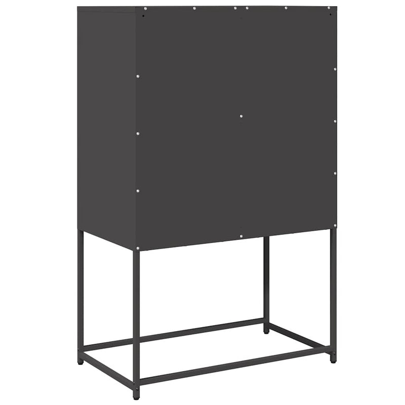 Dulap înalt, negru, 68x39x107 cm, oțel