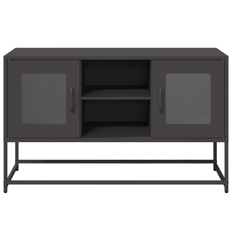 Dulap TV, negru, 68,5x39x60,5 cm, oțel