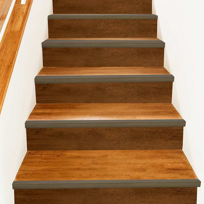 Profile pentru marginea treptelor 30 buc. Maro 67 x 3.5 x 3 cm