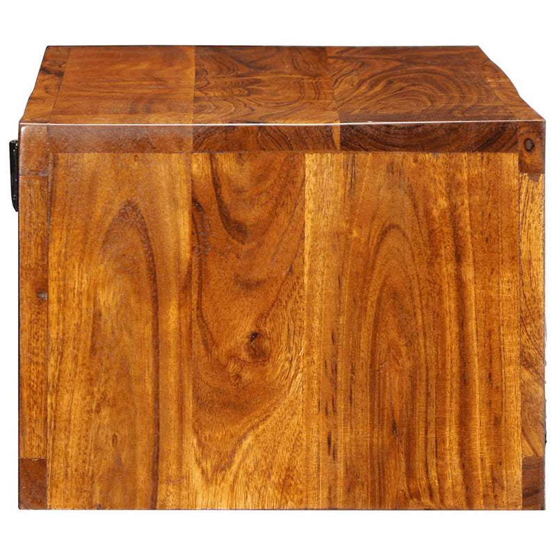 Dulap TV de perete multicolor 100x30x22 lemn masiv de salcam