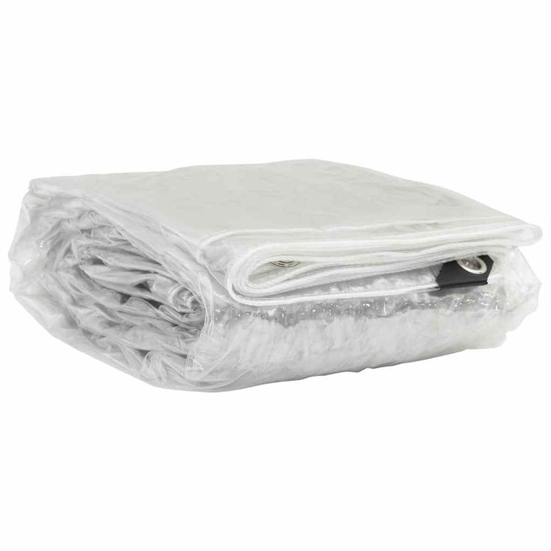 Prelată transparentă cu inele de fixare, 3x4 m, PVC