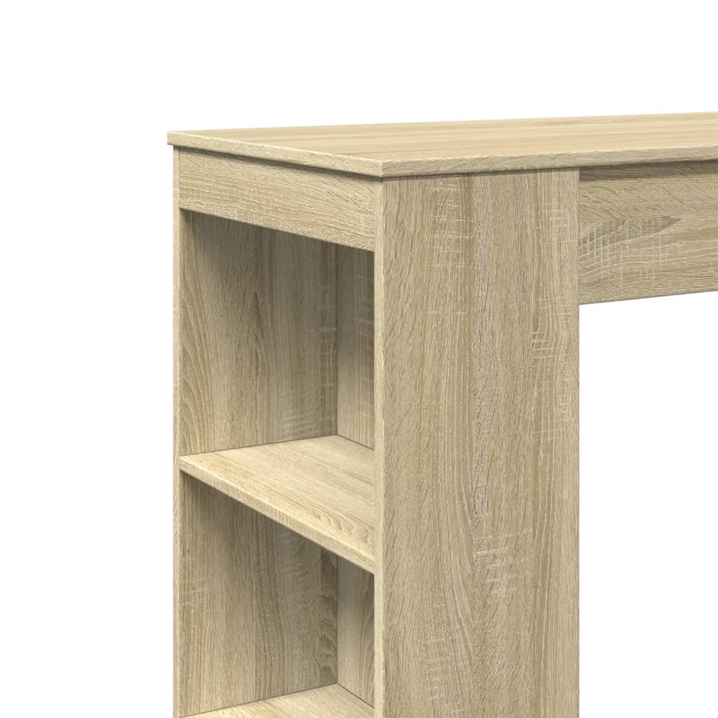 Masă de bar cu rafturi, stejar sonoma, 95x47x103,5 cm, lemn