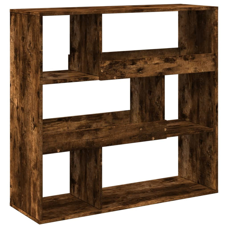 Bibliotecă/Separator de cameră, stejar afumat, 100x33x94,5 cm
