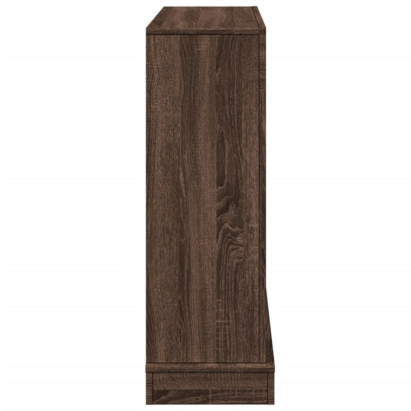 Mască de șemineu, stejar maro, 100x30x87,5 cm, lemn prelucrat