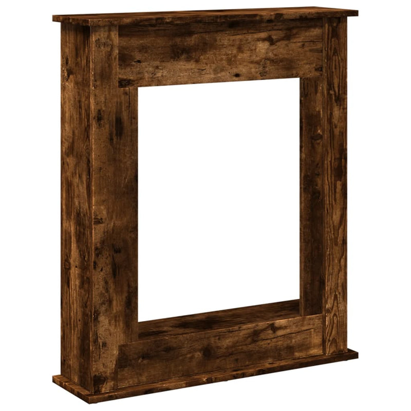 Mască de șemineu, stejar fumuriu 75x20x87,5 cm, lemn prelucrat