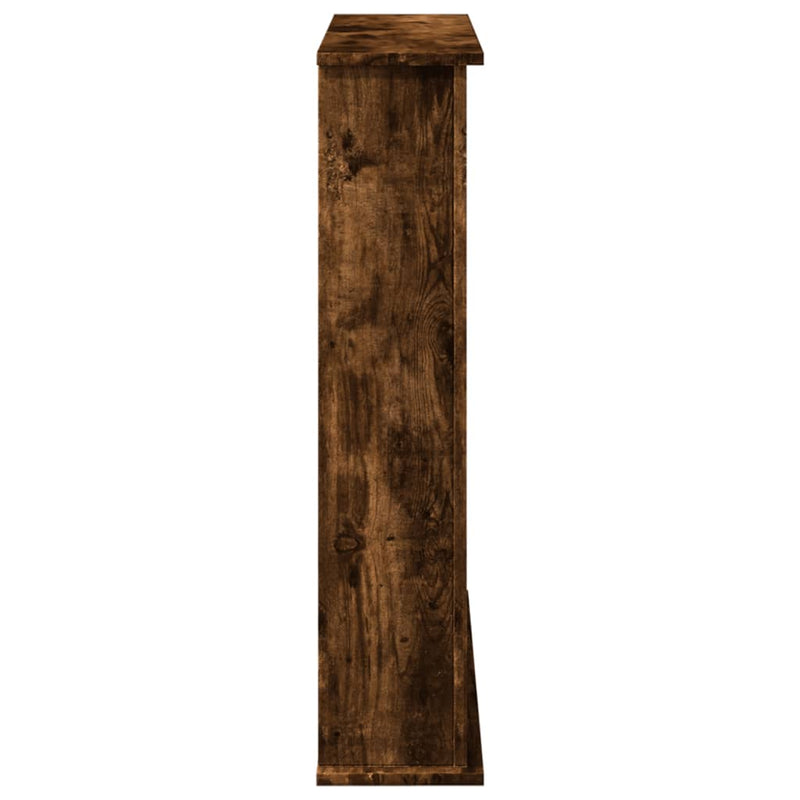 Mască de șemineu, stejar fumuriu 75x20x87,5 cm, lemn prelucrat