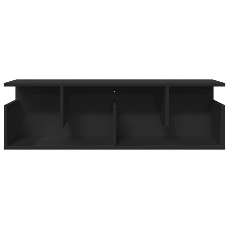 Dulap de perete, negru, 100x20x30 cm, lemn prelucrat