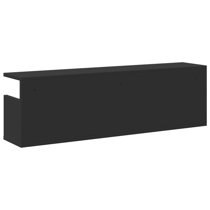 Dulap de perete, negru, 100x20x30 cm, lemn prelucrat
