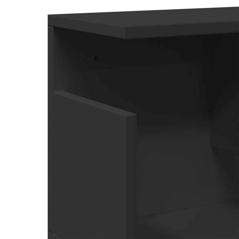Dulap de perete, negru, 100x20x30 cm, lemn prelucrat