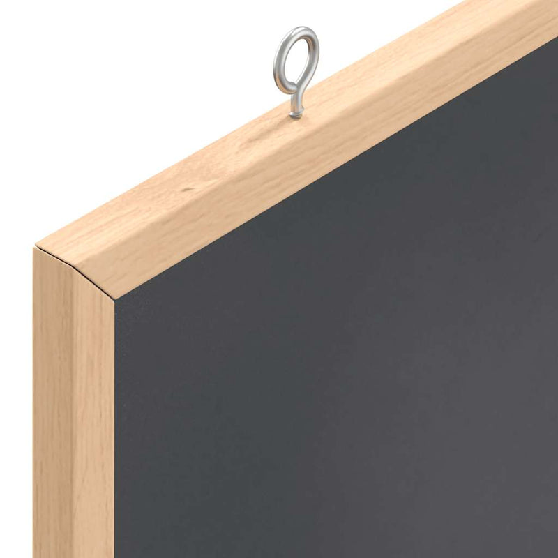 Tablă cu cadru din lemn masiv de pin negru 40x30 cm