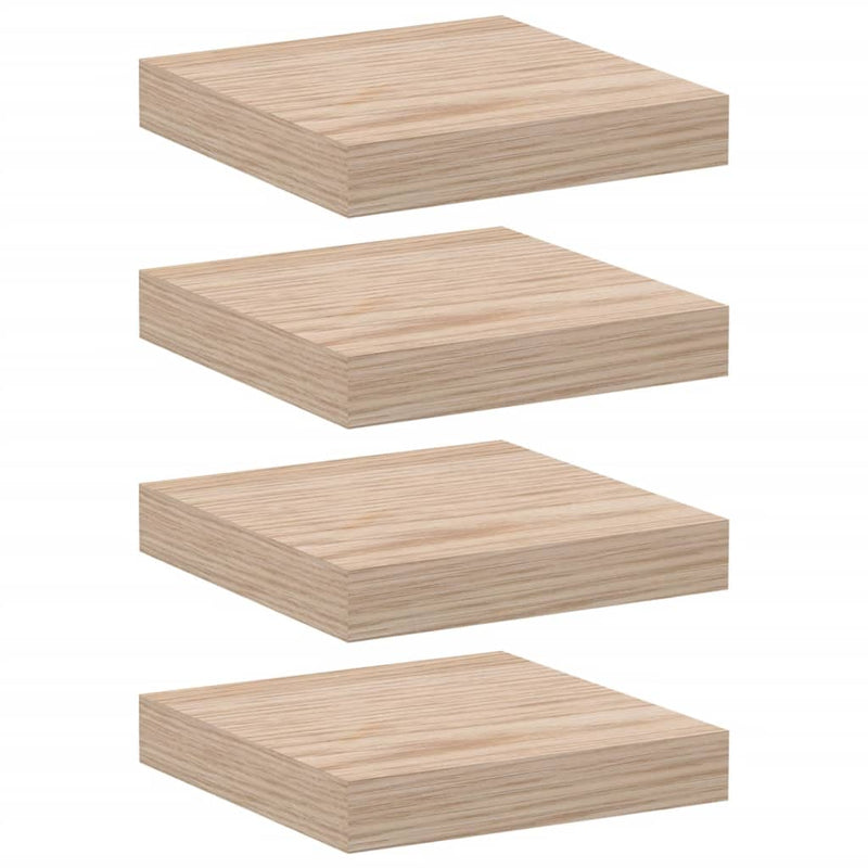 Rafturi plutitoare, 4 buc., 23x23,5x4 cm, lemn prelucrat