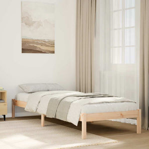 Cadru de pat foarte lung fără saltea, 80x220 cm, lemn masiv pin