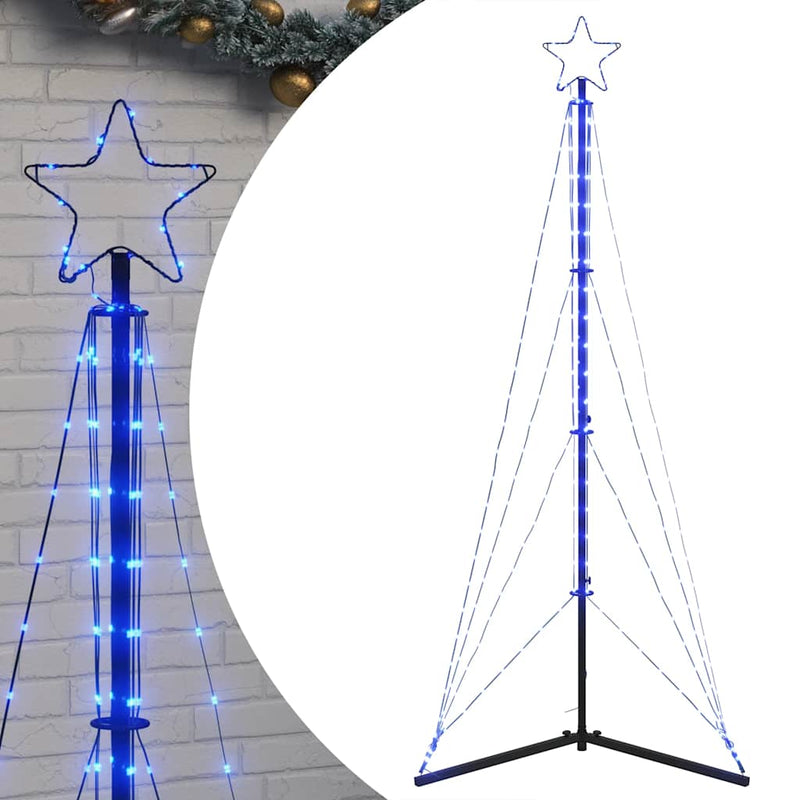 Pom de Crăciun LED 363 LED-uri Albastru 182 cm