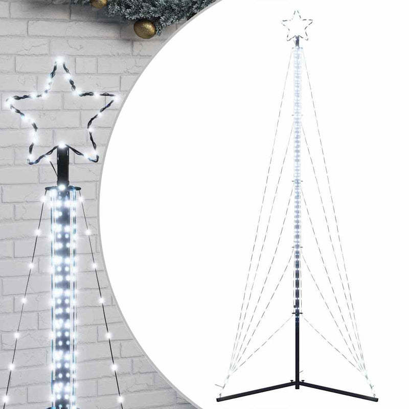 Pom de Crăciun LED 525 LED-uri Alb Rece 302 cm