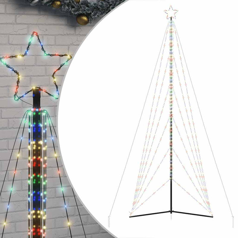 Pom de Crăciun LED 861 LED-uri colorate 478 cm
