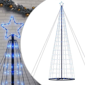 Pom de Crăciun LED 1534 LED-uri Albastru 500 cm