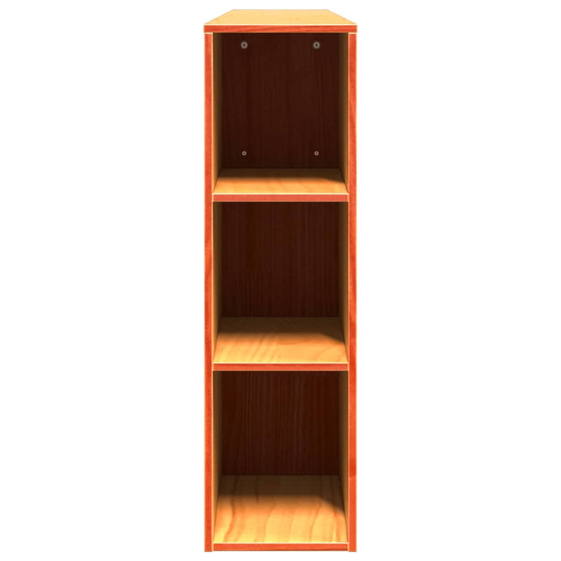 Tăblie de pat cu depozitare maro ceruit, 200 cm, lemn masiv pin