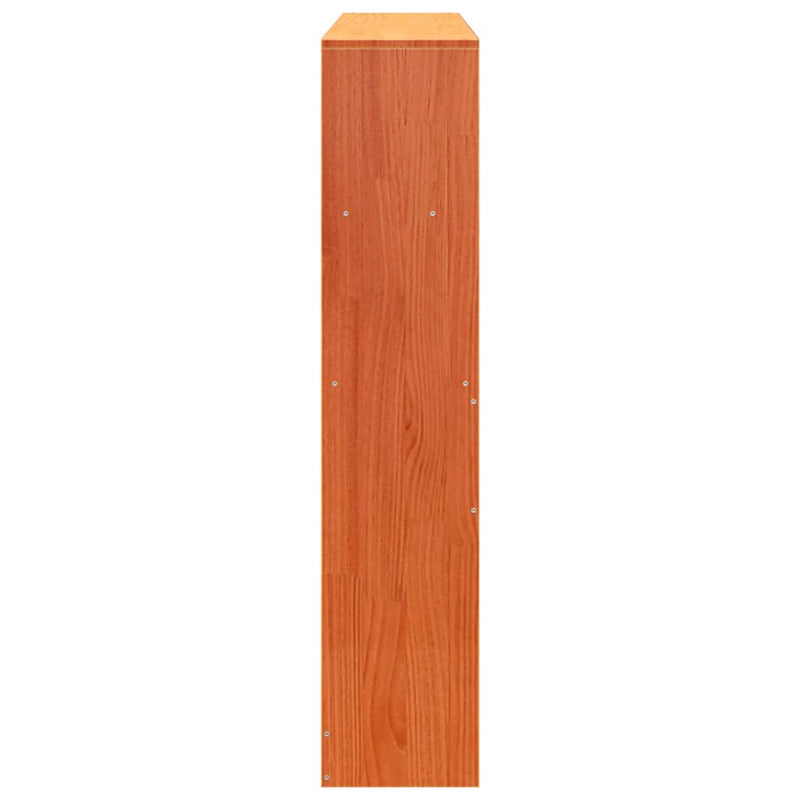 Tăblie de pat cu depozitare maro ceruit, 135 cm, lemn masiv pin