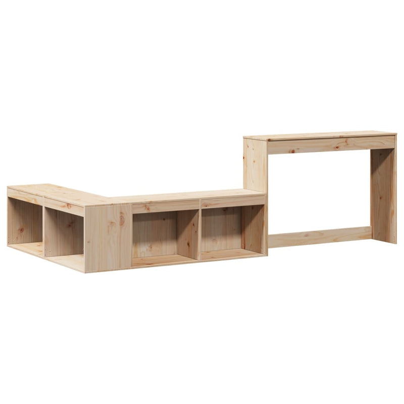 Noptieră cu birou 232x122x75 cm, lemn masiv de pin