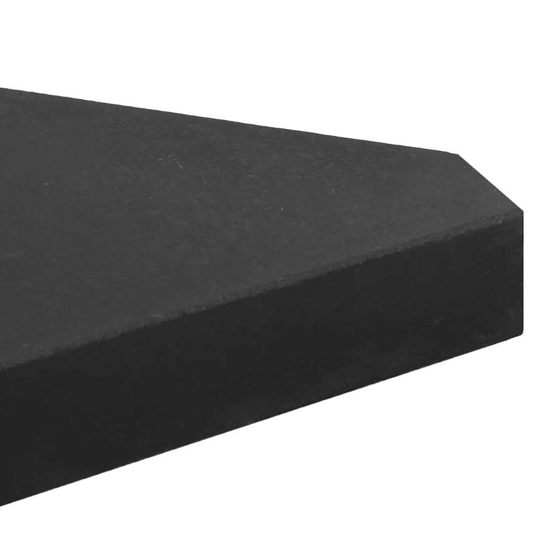 Plăci cu greutate umbrelă 2 buc Granit Negru Triunghiular 14 kg