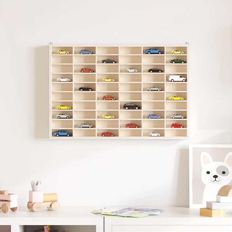 Vitrină de colecționar din lemn cu 60 de compartimente 60x4,5x40,5 cm