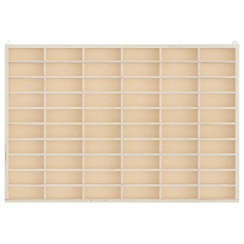 Vitrină de colecționar din lemn cu 60 de compartimente 60x4,5x40,5 cm