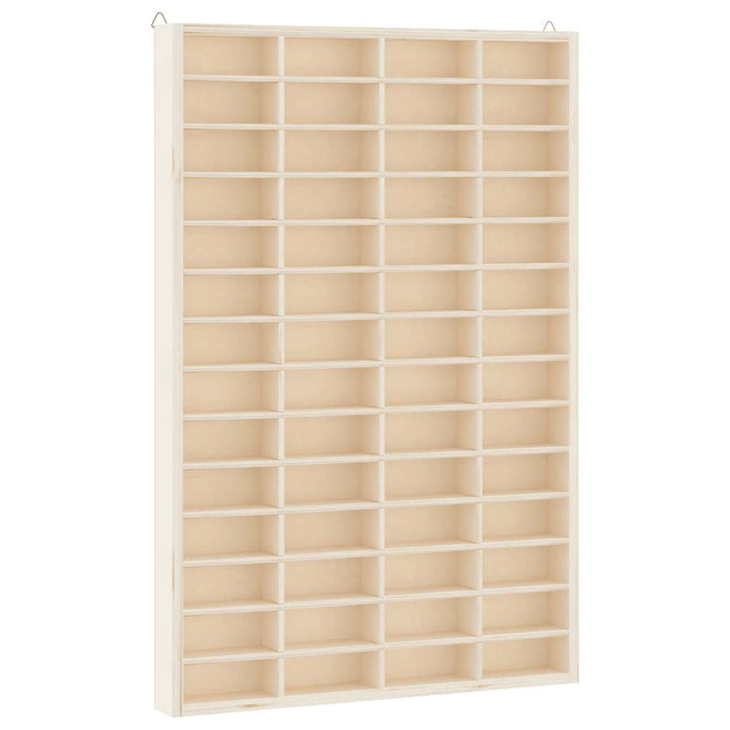 Vitrină de colecționar din lemn cu 56 de compartimente, 40x4,5x60 cm