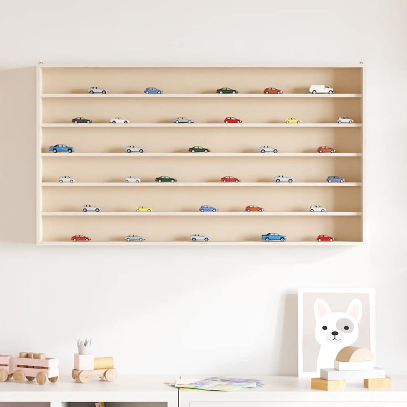 Vitrina de colecție din lemn cu 6 rafturi 100x9x55 cm