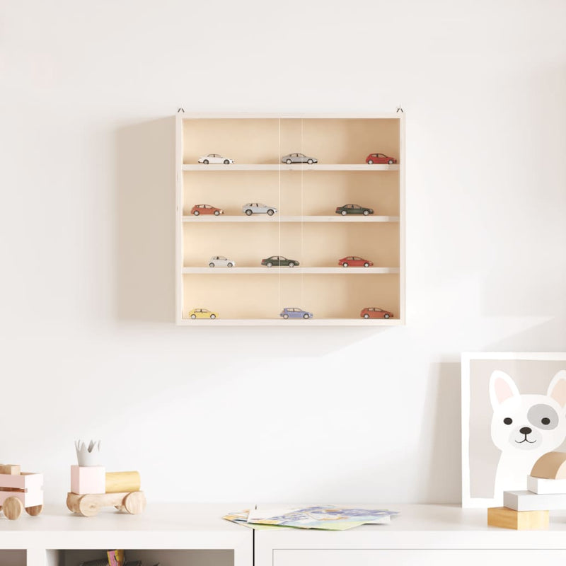 Vitrina de colecție din lemn cu uși 40x8,5x37 cm