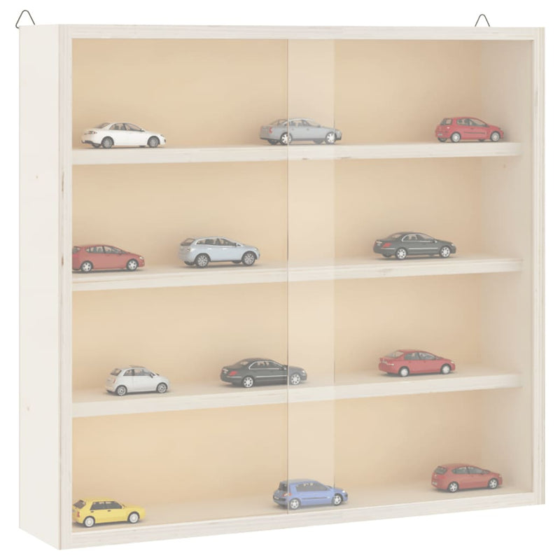 Vitrina de colecție din lemn cu uși 40x8,5x37 cm