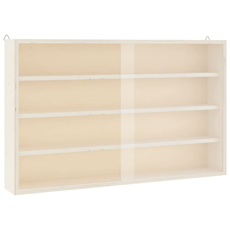 Vitrină de colecționar din lemn cu uși 60x8,5x37cm