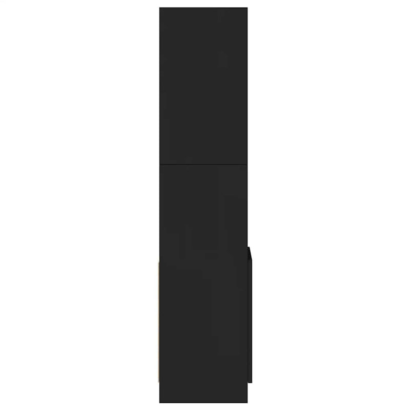 Dulap înalt, negru, 92x33x140 cm, lemn prelucrat