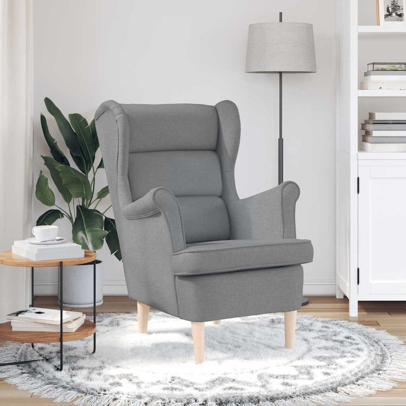 Fotoliu, gri deschis, 74x84x100 cm, textil
