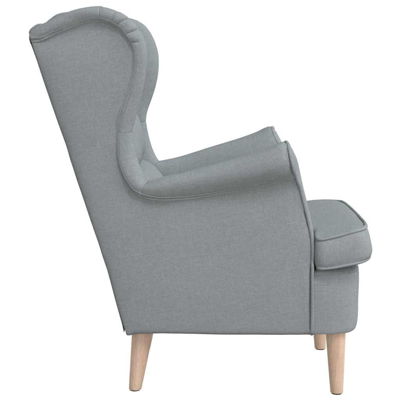 Fotoliu, gri deschis, 74x84x100 cm, textil