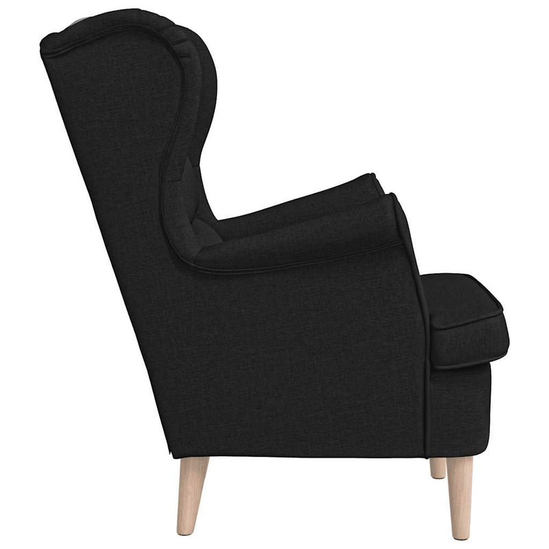 Fotoliu, negru, 74x84x100 cm, textil
