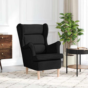 Fotoliu, negru, 74x84x100 cm, textil