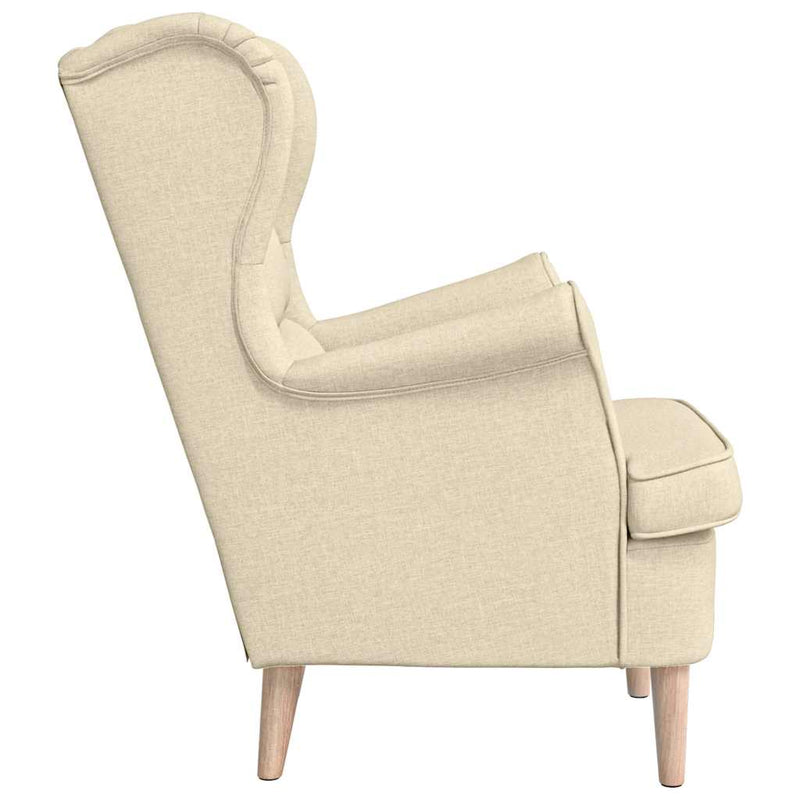Fotoliu, crem, 74x84x100 cm, textil