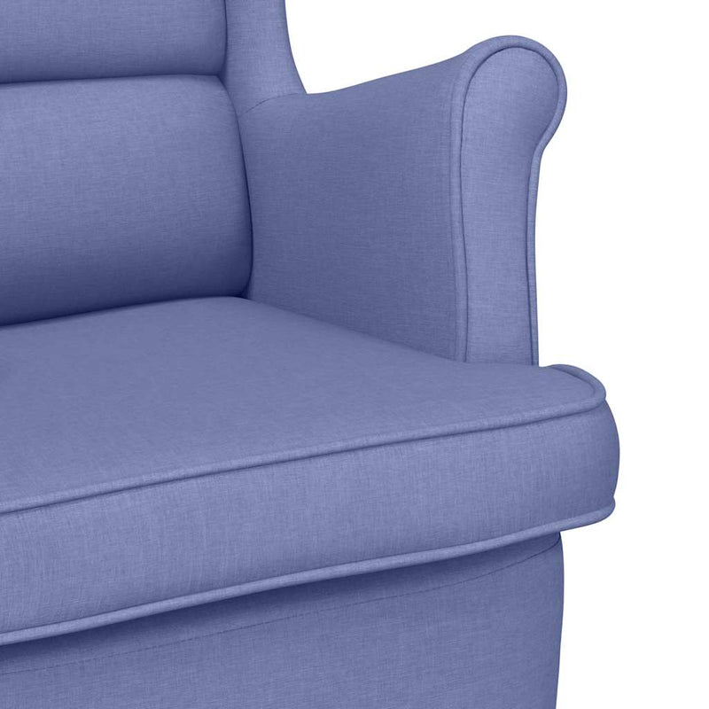 Fotoliu, albastru jeans, 74x84x100 cm, textil