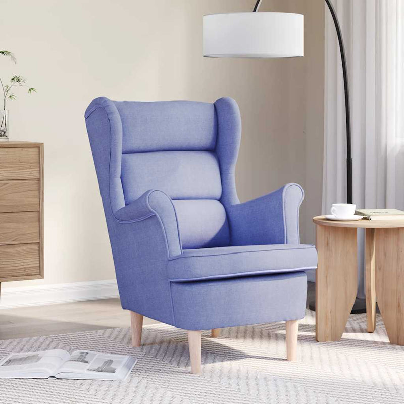 Fotoliu, albastru jeans, 74x84x100 cm, textil