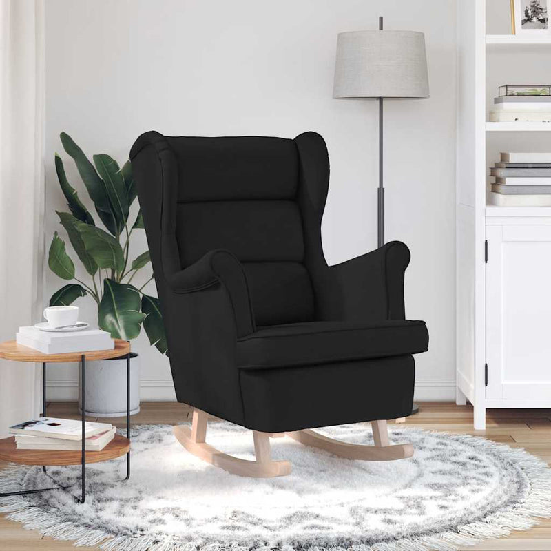 Scaun balansoar, negru, 74x90x102 cm, material textil
