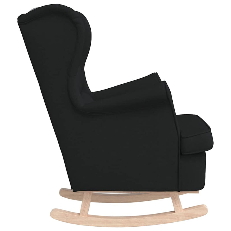 Scaun balansoar, negru, 74x90x102 cm, material textil