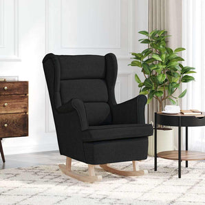 Scaun balansoar, negru, 74x90x102 cm, material textil