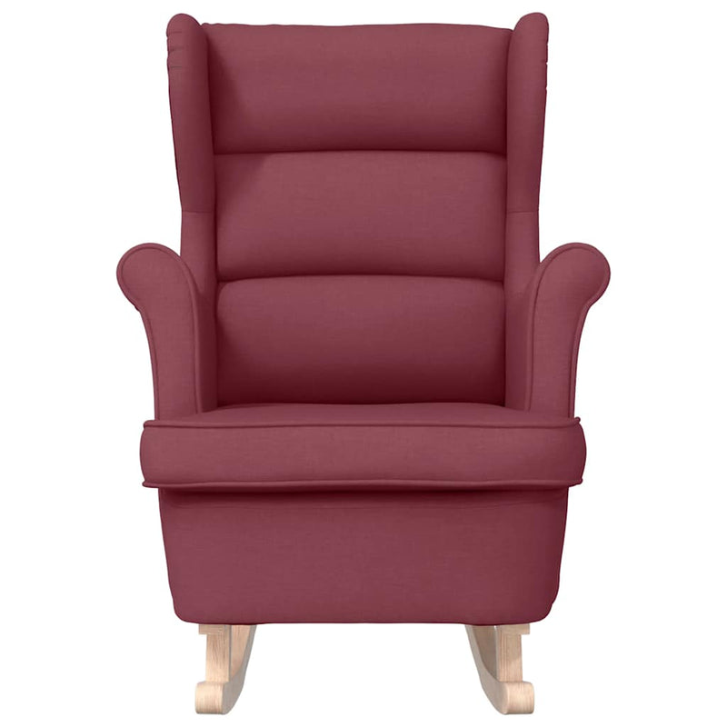 Scaun balansoar, roșu vin, 74x90x102 cm, material textil