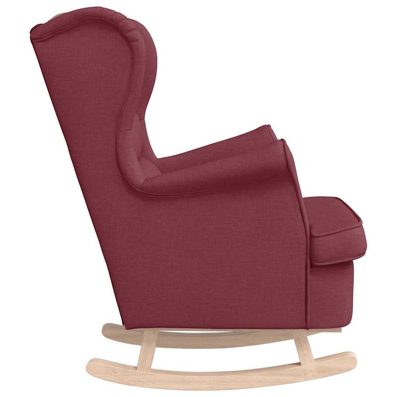 Scaun balansoar, roșu vin, 74x90x102 cm, material textil