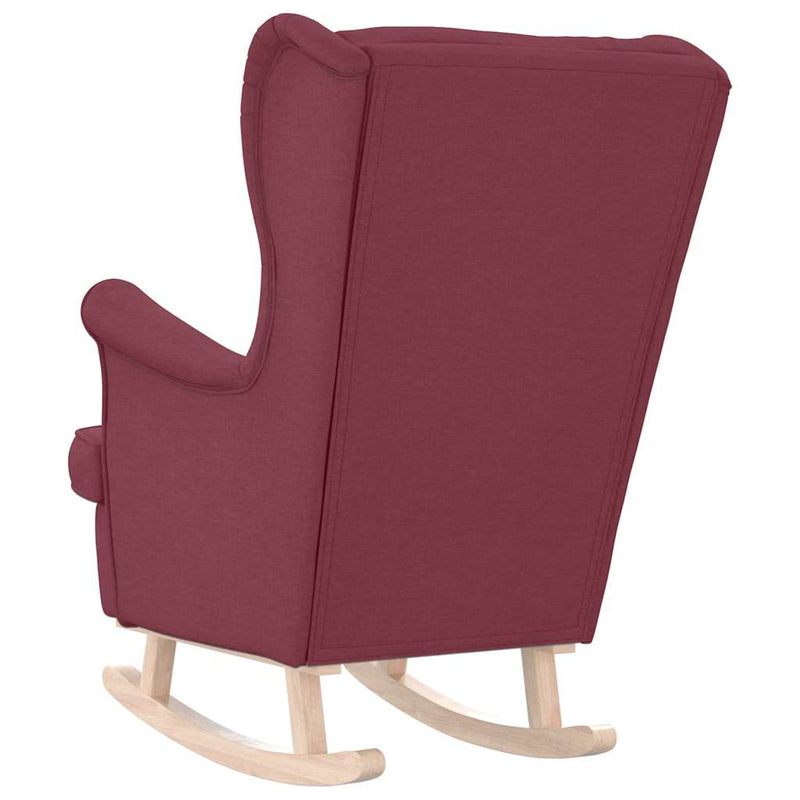 Scaun balansoar, roșu vin, 74x90x102 cm, material textil
