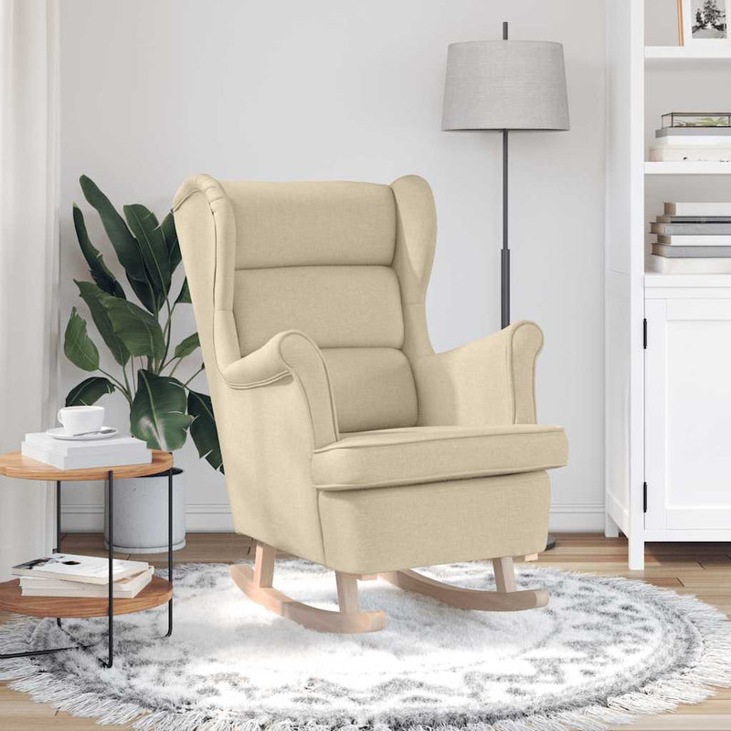 Scaun balansoar, crem, 74x90x102 cm, material textil