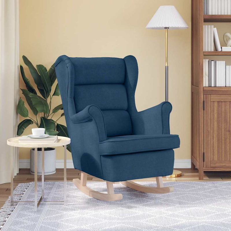 Scaun balansoar, albastru, 74x90x102 cm, material textil