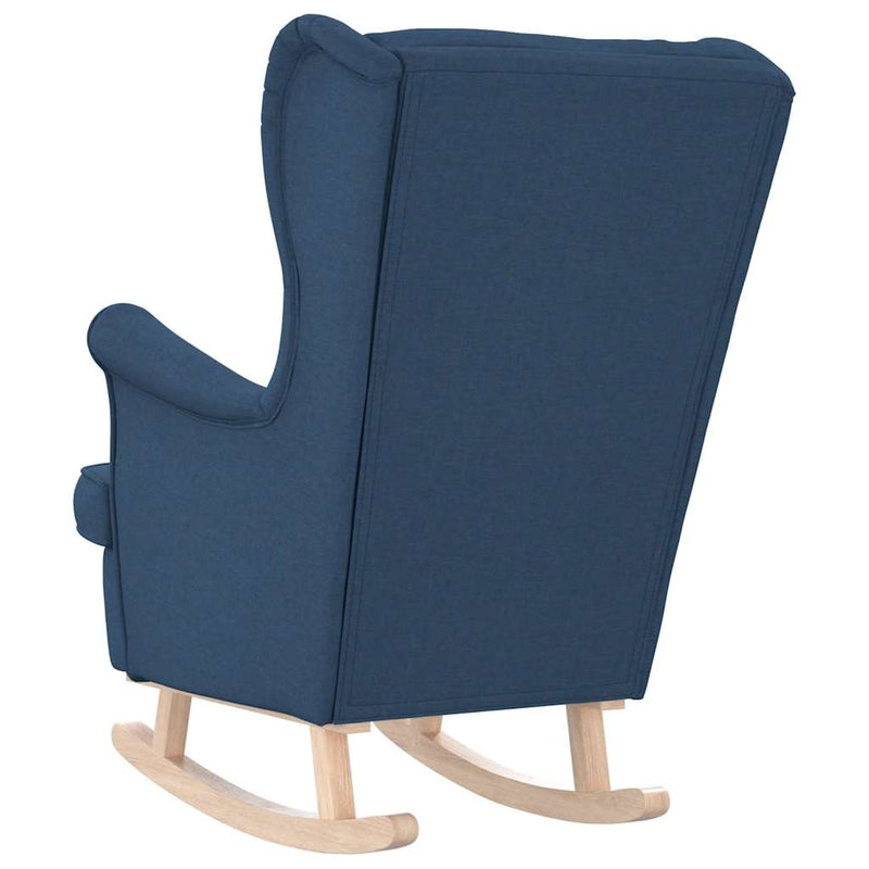 Scaun balansoar, albastru, 74x90x102 cm, material textil